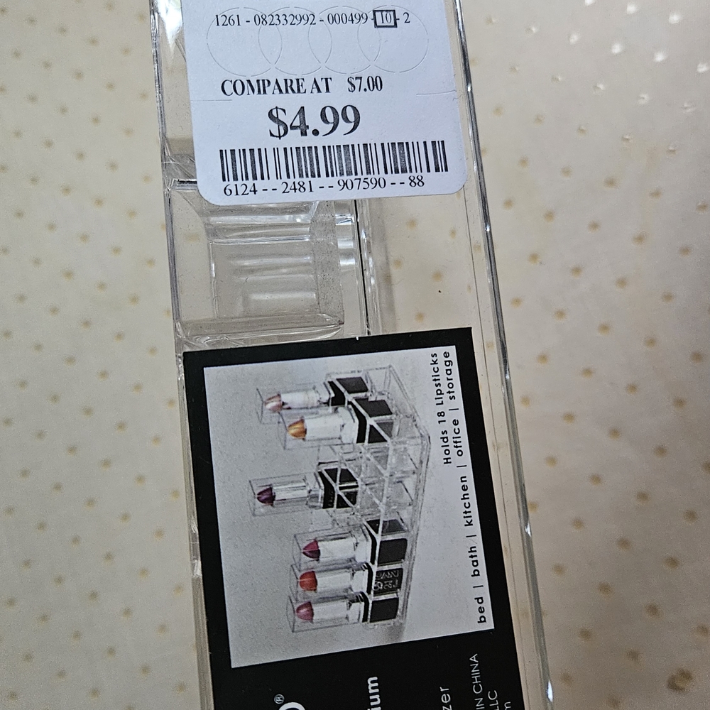 Clear Acrylic Makeup Organizer